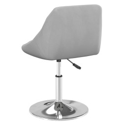 Chaises à manger pivotantes lot de 4 Gris clair Velours 