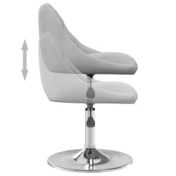Chaises à manger pivotantes lot de 4 Gris clair Velours 