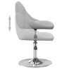 Chaises à manger pivotantes lot de 4 Gris clair Velours 