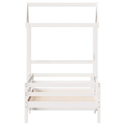 Cadre de lit avec toit sans matelas blanc 100x200 cm 