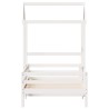 Cadre de lit avec toit sans matelas blanc 100x200 cm 