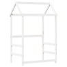 Cadre de lit avec toit sans matelas blanc 100x200 cm 