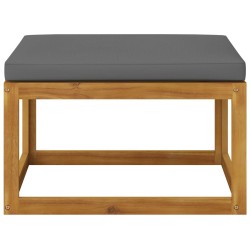 Salon de jardin 3 pcs avec coussins Bois d'acacia solide 