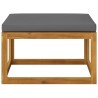 Salon de jardin 3 pcs avec coussins Bois d'acacia solide 
