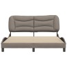 Cadre de lit sans matelas taupe 160x200 cm tissu 