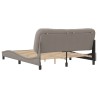 Cadre de lit sans matelas taupe 160x200 cm tissu 