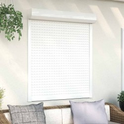 Volet roulant aluminium 110x130 cm blanc 