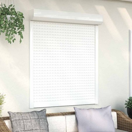 Volet roulant aluminium 110x130 cm blanc 