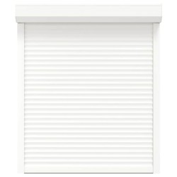 Volet roulant aluminium 110x130 cm blanc 