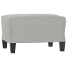 Fauteuil avec repose-pied Gris clair 60 cm Tissu microfibre 