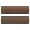 Canapé 2 places avec oreillers décoratifs marron 120 cm tissu 