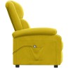 Fauteuil inclinable électrique jaune velours 