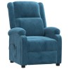 Fauteuil inclinable électrique bleu velours 