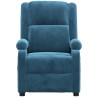 Fauteuil inclinable électrique bleu velours 