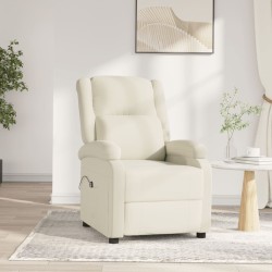 Fauteuil inclinable électrique Crème Velours 