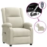 Fauteuil inclinable électrique Crème Velours 