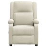 Fauteuil inclinable électrique Crème Velours 
