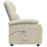 Fauteuil inclinable électrique Crème Velours 