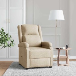 Fauteuil inclinable Crème Tissu 