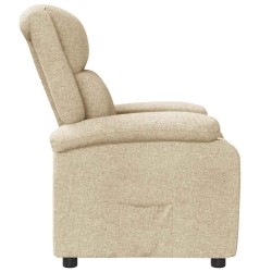 Fauteuil inclinable Crème Tissu 