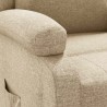 Fauteuil inclinable Crème Tissu 