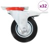 32 pcs Roulettes pivotantes 100 mm 