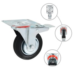 32 pcs Roulettes pivotantes 100 mm 