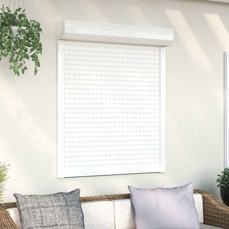 Volet roulant aluminium 100x120 cm blanc 