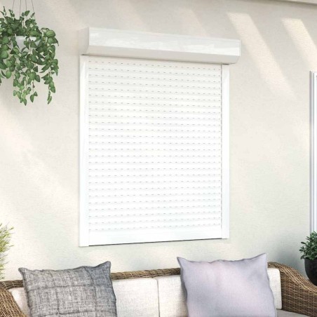 Volet roulant aluminium 100x120 cm blanc 