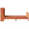 Lit bibliothèque sans matelas cire marron 90x190 cm pin massif 