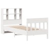 Cadre de lit sans matelas blanc 90x190 cm bois de pin massif 