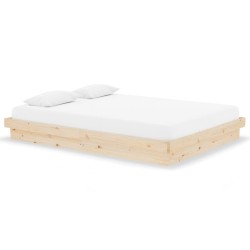 Cadre de lit sans matelas bois massif 140x190 cm 