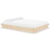Cadre de lit sans matelas bois massif 140x190 cm 