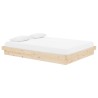 Cadre de lit sans matelas bois massif 140x190 cm 