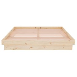 Cadre de lit sans matelas bois massif 140x190 cm 