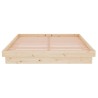 Cadre de lit sans matelas bois massif 140x190 cm 