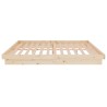 Cadre de lit sans matelas bois massif 140x190 cm 