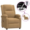 Fauteuil inclinable électrique Marron Velours 