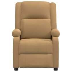 Fauteuil inclinable électrique Marron Velours 