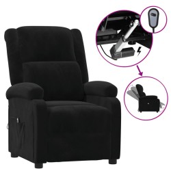 Fauteuil inclinable électrique noir velours 