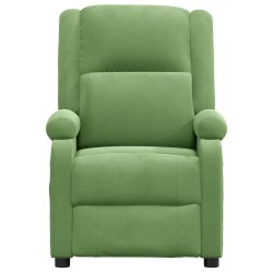 Fauteuil inclinable électrique vert clair velours 