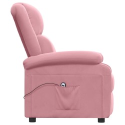Fauteuil inclinable électrique Rose Velours 