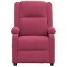 Fauteuil inclinable électrique rouge bordeaux velours 