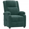 Fauteuil inclinable électrique vert foncé velours 