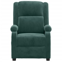 Fauteuil inclinable électrique vert foncé velours 