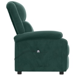 Fauteuil inclinable électrique vert foncé velours 
