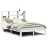 Lit bibliothèque sans matelas blanc 120x190 cm bois pin massif 