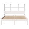 Lit bibliothèque sans matelas blanc 120x190 cm bois pin massif 
