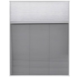 Moustiquaire plissée pour fenêtre et store Aluminium 80 x 100cm  