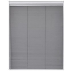 Moustiquaire plissée pour fenêtre et store Aluminium 80 x 100cm  